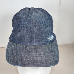 The North Face Blue  chambray nylon Adjustable Back Universal Size Baseball Hat